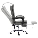 Chaise fauteuil siège de bureau informatique étude anthracite similicuir anthracite 02_0023981