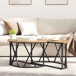 vidaXL Table basse chêne artisanal 80 x 80 x 42 cm