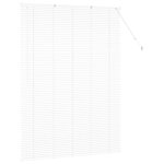 vidaXL Store de Fenêtre avec des rideaux Blanc Aluminium