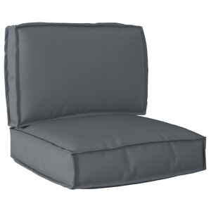 vidaXL Ensemble de coussins en palette 2 pièces Anthracite en tissu Oxford