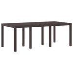 vidaXL Ensemble de salle à manger jardin 9 pièces avec coussins marron poly rotin