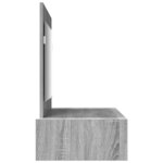 vidaXL Table de Toilette Gris 100 x 40 x 70 cm Bois d'ingénierie