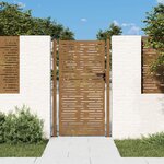 vidaXL Portail de jardin 105x180 cm acier corten conception de carré