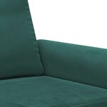 vidaXL Ensemble de canapés 3 Pièces avec coussins vert foncé velours