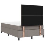 vidaXL Lit à ressort avec matelas Taupe 120x200 cm Tissu