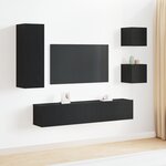 vidaXL Ensemble meuble TV 5 pièces en chêne noir
