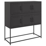 vidaXL Buffet noir 100 5x39x107 cm acier