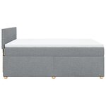 vidaXL Sommier à lattes de lit avec matelas Gris clair 140x200cm Tissu