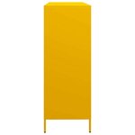 vidaXL Buffet jaune moutarde 135x39x103 5 cm acier laminé à froid