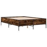 vidaXL Cadre de lit sans matelas chêne fumé 120x200 cm
