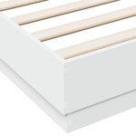 vidaXL Cadre de lit avec lumières LED blanc 120x190 cm