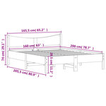 vidaXL Cadre de lit sans matelas 160x200 cm bois massif de pin