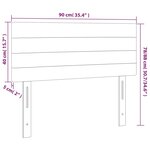 vidaXL Tête de lit à LED Gris clair 90x5x78/88 cm Tissu