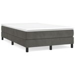 vidaXL Cadre de lit Gris foncé 120x200 cm Velours