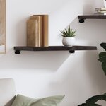 vidaXL Étagère murale marron foncé bois chêne massif traité