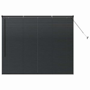 vidaXL Stores vénitiens Noir 130 x 160 cm Aluminium