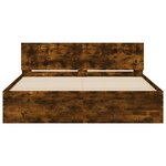 vidaXL Cadre de lit sans matelas chêne fumé 140x190 cm