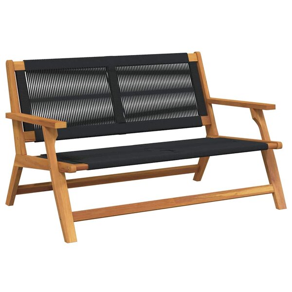 vidaXL Mobilier de jardin Noir 78 x 122 x 73cm Bois d'acacia massif