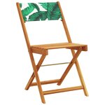 vidaXL Chaises de jardin pliantes lot de 4 vert tissu et bois massif