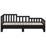 vidaXL Lit coulissant sans matelas noir 2x(90x190) cm