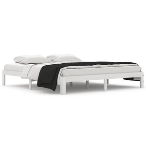 vidaXL Cadre de lit sans matelas blanc 180x200 cm