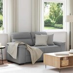 vidaXL Canapé à 2 places gris clair 120 cm tissu