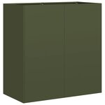 vidaXL Jardinière vert olive 80x40x80 cm acier laminé à froid
