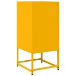vidaXL Table de chevet jaune moutarde 36x39x78 cm acier laminé à froid