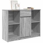 vidaXL Buffet avec tiroir sonoma gris 101x35x76 cm bois d'ingénierie