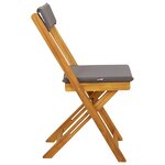 vidaXL Chaises de bistrot d'extérieur 2 Pièces Gris foncé 40 x 53 x 80 cm