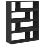 vidaXL Cloison de séparation noir 100x33x125 5 cm bois d'ingénierie