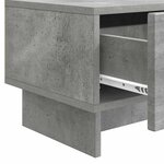 vidaXL Meuble TV 147 x 34 5 x 30 cm Gris béton Bois d'ingénierie