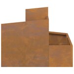 vidaXL Cache-pot de jardin Marron 60 x 60 x 50 cm Acier Corten