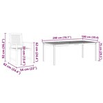 vidaXL Ensemble de salle à manger pour jardin 7 Pièces Marron