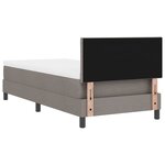 vidaXL Lit à ressorts avec tête de lit Taupe 90 x 200 cm tissu