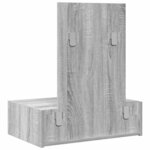 vidaXL Table de Toilette Gris 60 x 40 x 70 cm Bois d'ingénierie