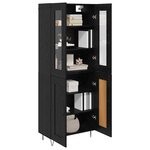 vidaXL Haut Armoire Chêne noir 69 5 x 34 x 180 cm Bois d'ingénierie