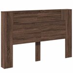 vidaXL Tête de lit Chêne brun 160 x 16 5 x 103 5 cm Bois d'ingénierie