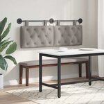 vidaXL Tête de lit suspendue Avec lumière LED Taupe Tissu