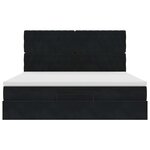 VidaXL Cadre de lit ottoman avec matelas noir 160x200 cm velours