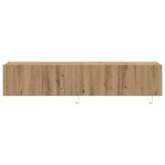 Rangements TV vidaXL avec lumières LED 2 Pièces Chêne Artisan 80x35x31 cm