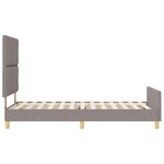 vidaXL Cadre de lit avec tête de lit Taupe 90 x 200 cm tissu