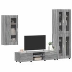 vidaXL Ensemble meuble TV FLORIN Gris Sonoma Bois d'ingénierie