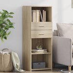 vidaXL Buffet haut chêne sonoma 45x42 5x124 cm bois d'ingénierie