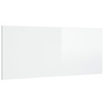 vidaXL Tête de lit Blanc brillant 200x1 5x80 cm Bois d'ingénierie