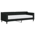 vidaXL Lit de jour avec matelas noir 80x200 cm tissu