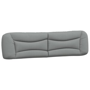 vidaXL Coussin de tête de lit Hvar gris clair 200 cm tissu