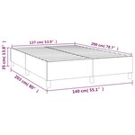 vidaXL Cadre de lit bleu 140x200 cm tissu
