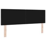 vidaXL Tête de lit LED avec bandes LED Noir 160 cm Velours