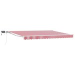 vidaXL Cadre de store manuel avec LEDs Rouge et Blanc 5 × 3 5 m